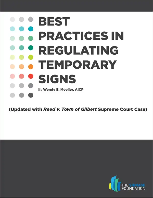 Best Practices Regulating Temp Signs Cover